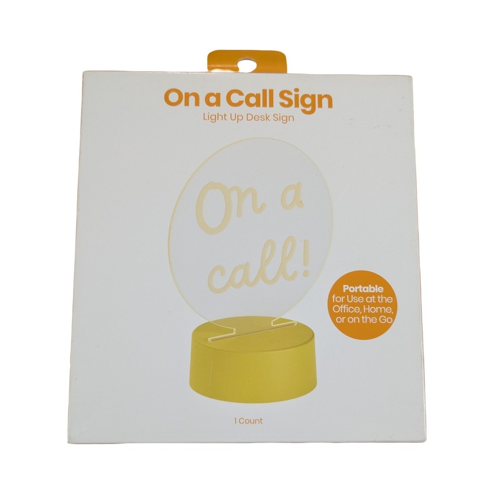 Bb.N On A Call Sign Light Up Desk Sign Micro USB Or AA Powered‎ Clear Top